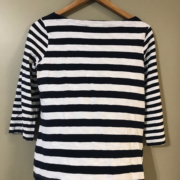 Banana Republic Navy and White T-shirt - Picture 2 of 4